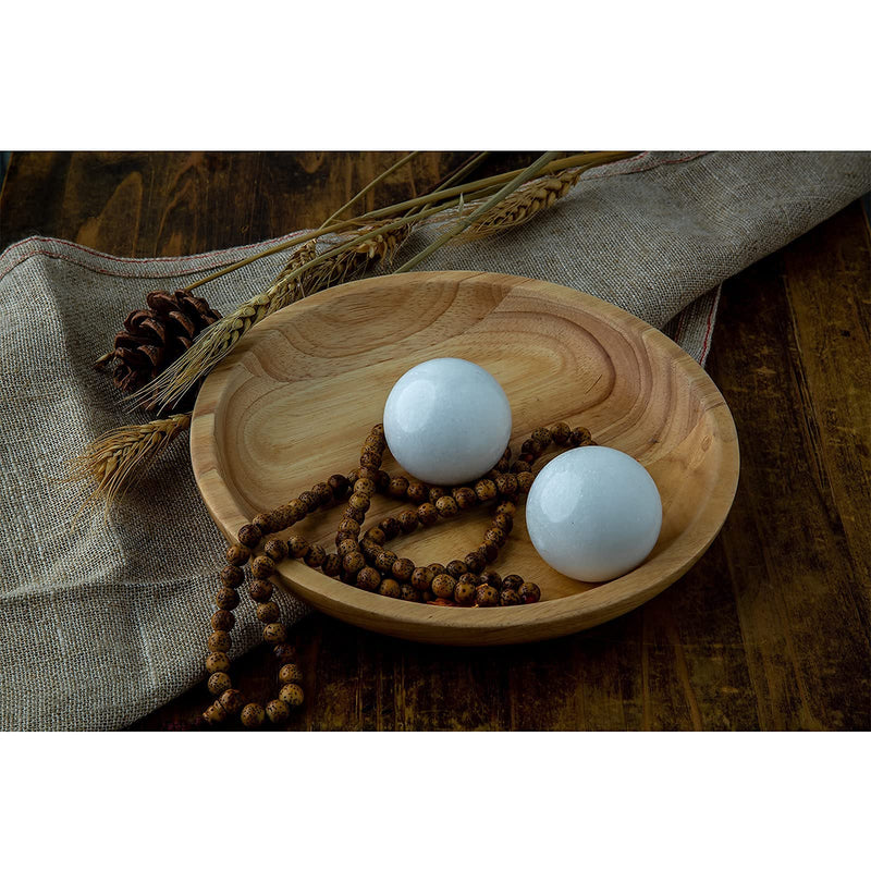 [Australia] - Baoding Balls 1.9 Inch 0.7lb, Chinese Hand Balls Stress Balls,Chinese Medicine Balls, Adult Decompression Toys, Daily Wrist Training Ball Relieve Arthritis Symptoms. White Han Jade 