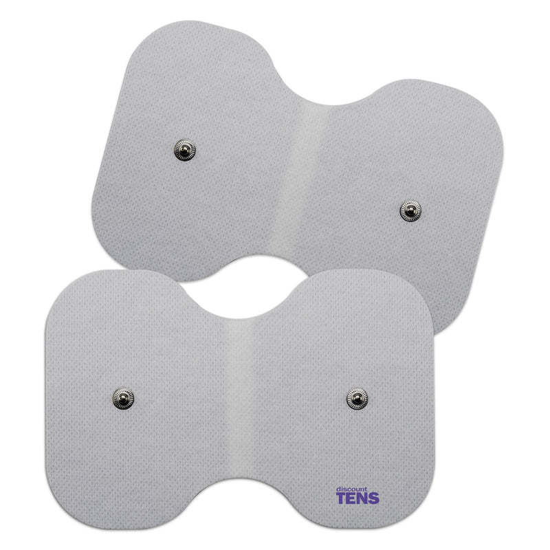 [Australia] - Omron Compatible Butterfly TENS Electrodes, 2 Premium Quality 4 inch x 6 inch Hourglass Self Adhesive Electrodes for Omron TENS Devices, Discount TENS Brand 