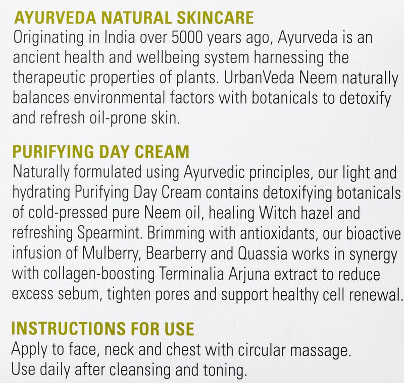 [Australia] - Urban Veda Natural Skincare Day Cream Purifying 