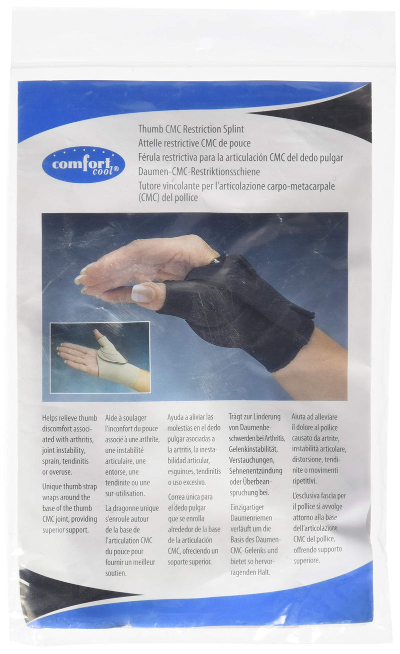 [Australia] - Comfort Cool-32940 Thumb CMC Restriction Splint, Provides Direct Support for The Thumb CMC Joint While Allowing Full Finger Function, Left Hand, X-Large 