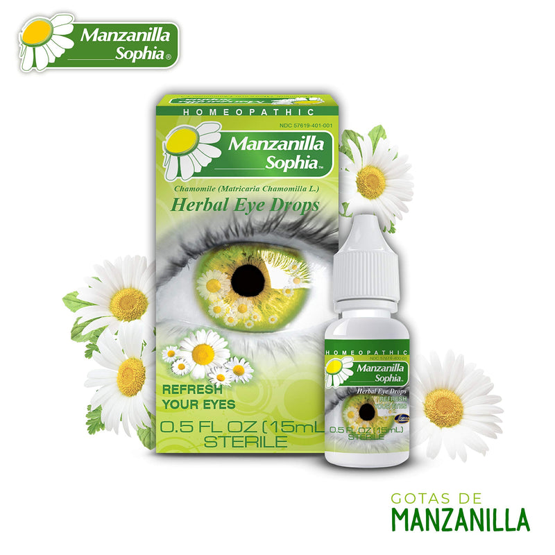 [Australia] - Manzanilla Sophia Moisturizing Herbal Eye Drops, Hydrating Relief to Moisturize and Soothe Irritated Dry Eye; 0.50 Fl Oz Bottle 