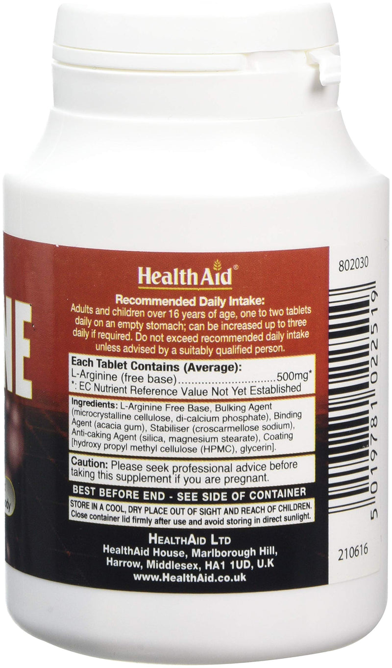 [Australia] - HealthAid L-Arginine 500mg - 60 Tablets 
