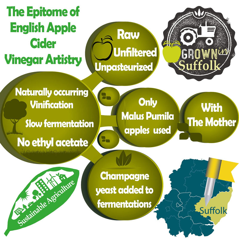 [Australia] - Raw, Unfiltered Apple Cider Vinegar with The Mother | Turmeric, Ginger, Black Pepper, Cayenne Pepper, Blueberries, Bilberries | High Strength Bio Cultures | Vegan, Vegetarian Potent Capsules. 1 Bottle 