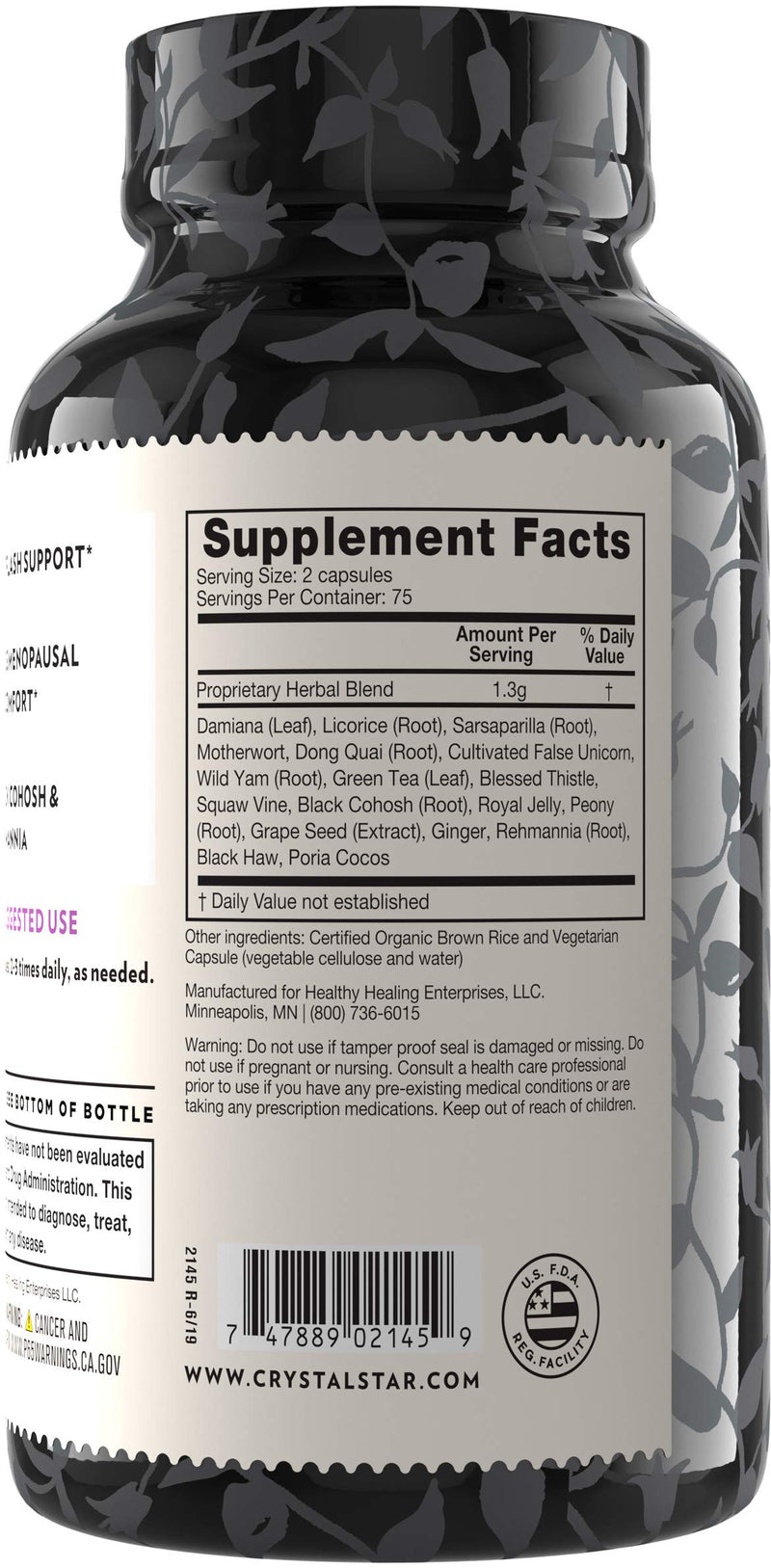 [Australia] - Crystal Star ESTRO G Balance (Formerly Called Est-Aid),150 Vegetarian Capsules 