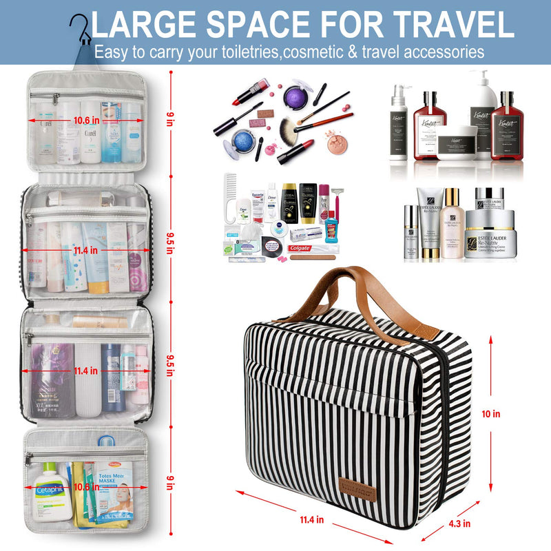 [Australia] - Toiletry Bag, WDLHQC Travel Hanging Makeup Bag ,Waterproof Large Cosmetic Make up Organizer for Travel Accessories Kit,Bathroom Shower,Gifts for Her/Women,Men 