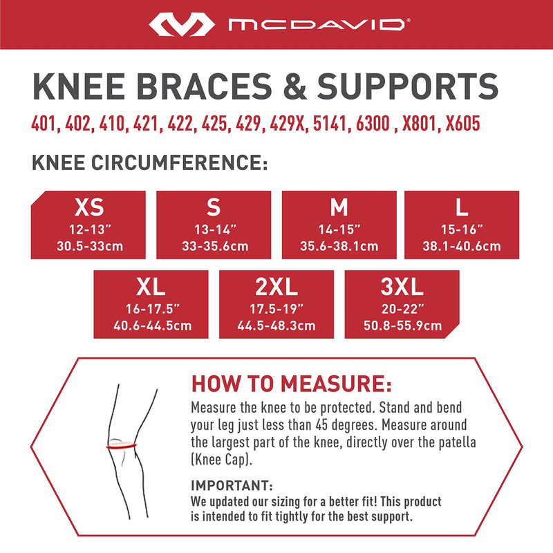[Australia] - McDavid Knee Brace Support with Side Stays & Compression. Knee Sleeve Cross Straps for Knee Stability, Patellar Tendon Support, Tendonitis, Arthritis Pain Relief, Recovery. Large 