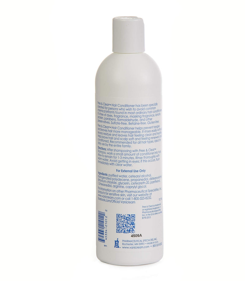 [Australia] - Pharmaceutical Specialties Free and Clear Hair Conditioner for Sensitive Skin, Fragrance Free, 12 oz. 