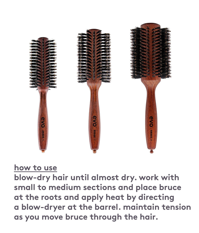 [Australia] - EVO Bruce Natural Bristle Radial Hair Brush, 22mm Bruce 22 