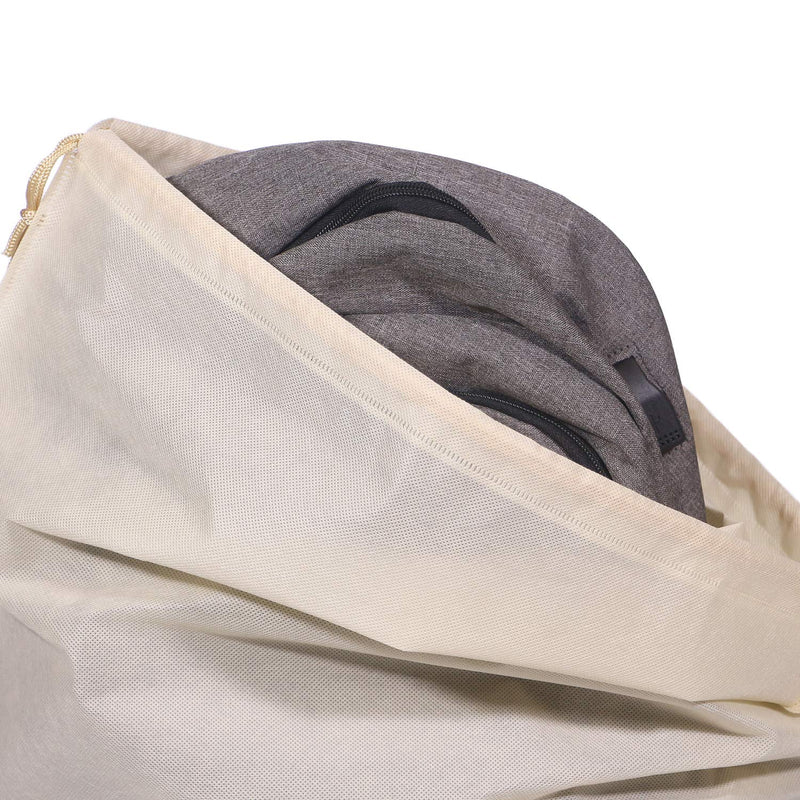 [Australia] - 5 Pack Jumbo Dustproof Drawstring Bags Dust Covers Large Non-Woven Fabric Cloth Storage Pouch String Bag for Handbags Purses, Beige 