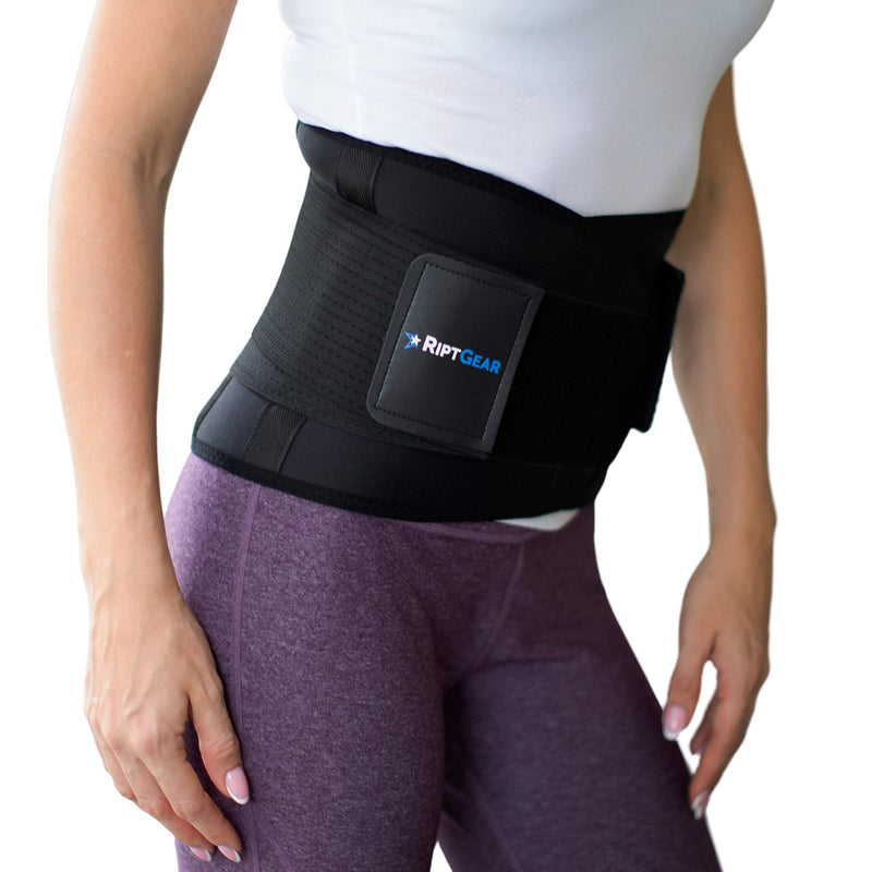 [Australia] - RiptGear Back Brace for Back Pain Relief and Support for Lower Back Pain - Lumbar Support and Back Pain Relief - Lumbar Brace and Back Support Belt for Men and Women - Black (XXL) 2X-Large (Pack of 1) 