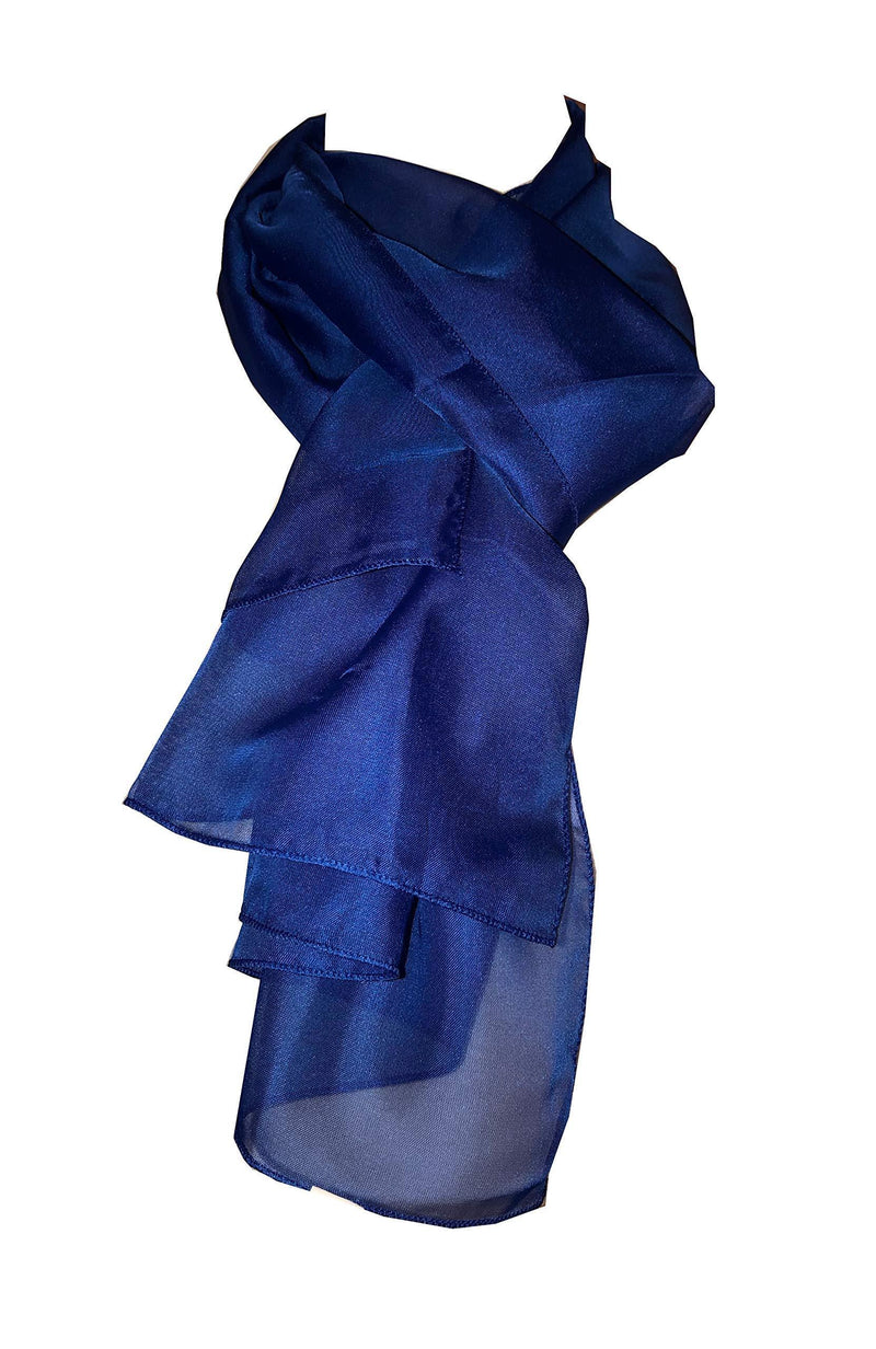 [Australia] - Plain Royal Blue Chiffon Style Scarf Thin Pretty Scarf Great for Any Outfit Lovely Gift 