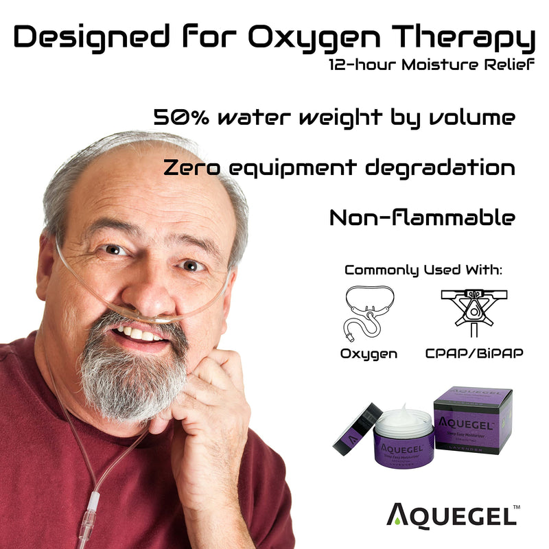 [Australia] - Aquegel Nasal Moisturizer+Lavender (Sleep Easy), 12-Hour Nasal Dryness Relief, Water Based Nose Gel, Oxygen Therapy Nasal Moisturizer, Dry Nose, Nasal Dryness, Nosebleeds, CPAP, Natural Sleep Remedy 