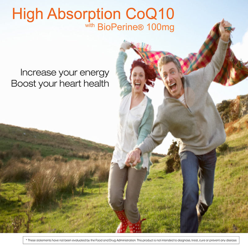 [Australia] - Doctor's Best High Absorption CoQ10 with BioPerine, Gluten Free, Naturally Fermented, Vegan, Heart Health & Energy Production, 100 mg 360 Veggie Caps 360 Count (Pack of 1) 