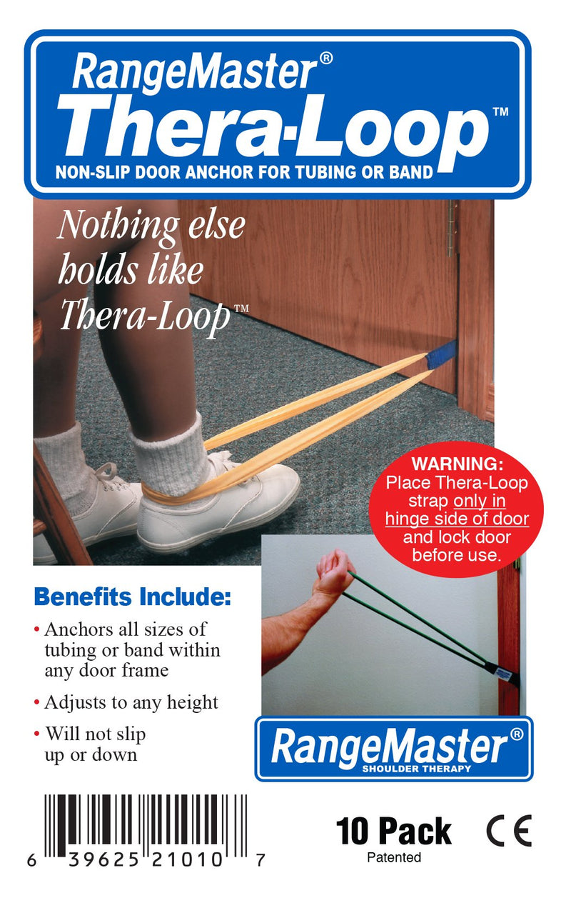 [Australia] - RangeMaster Thera-Loop Door Anchors │ Non-Slip │ Complements Exercise Bands or Tubes │ Great for Exercising or Strengthening Activities│10 Pack 10 
