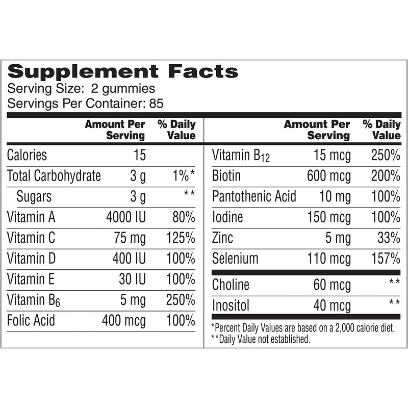 [Australia] - One A Day Men’s Multivitamin Gummies, Supplement with Vitamin A, Vitamin C, Vitamin D, Vitmain E, Calcium & more, 170 Count 