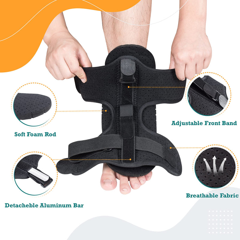 [Australia] - Plantar Fasciitis Night Splint, 2022 New Upgraded Adjustable Foot Brace Dorsal Night Splint Ankle Brace for Plantar Fasciitis, Foot Drop Ankle Pain, Heel Pain, Achilles Tendonitis Support women men 