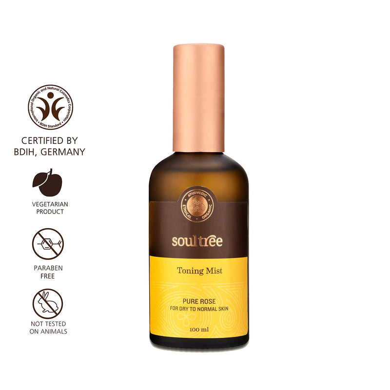 [Australia] - SOULTREE Pure Rose Toning Mist for for Dry to Normal Skin (100 Ml) 