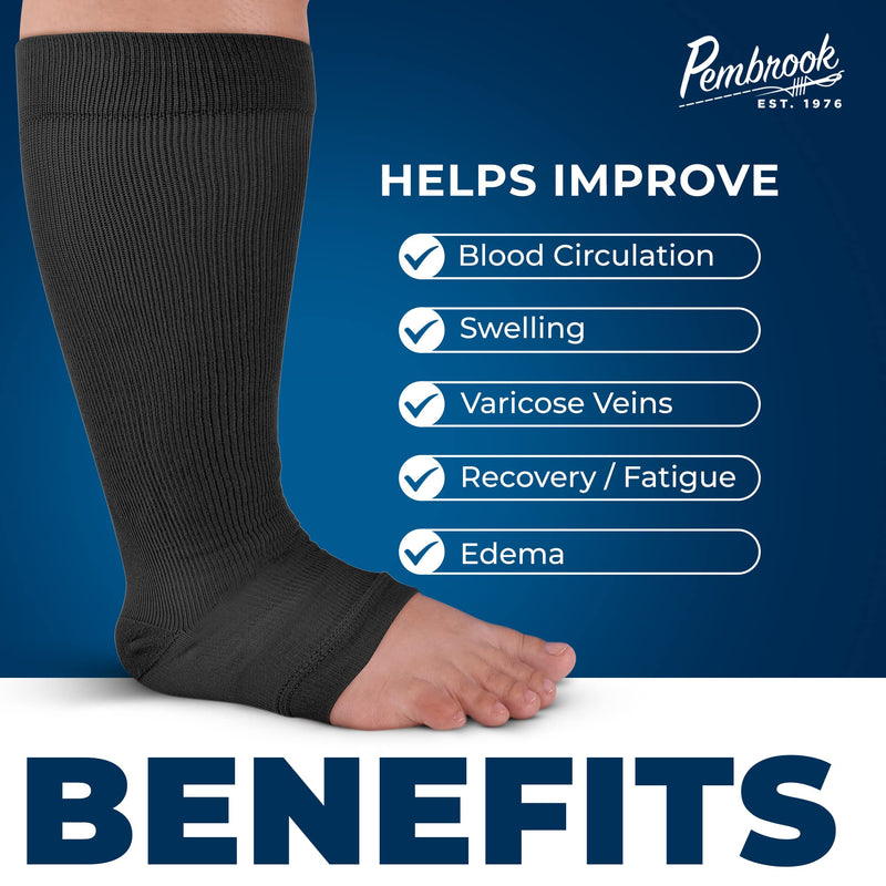 [Australia] - Pembrook Plus Size Compression Toeless Socks and Sleeves Bundle 