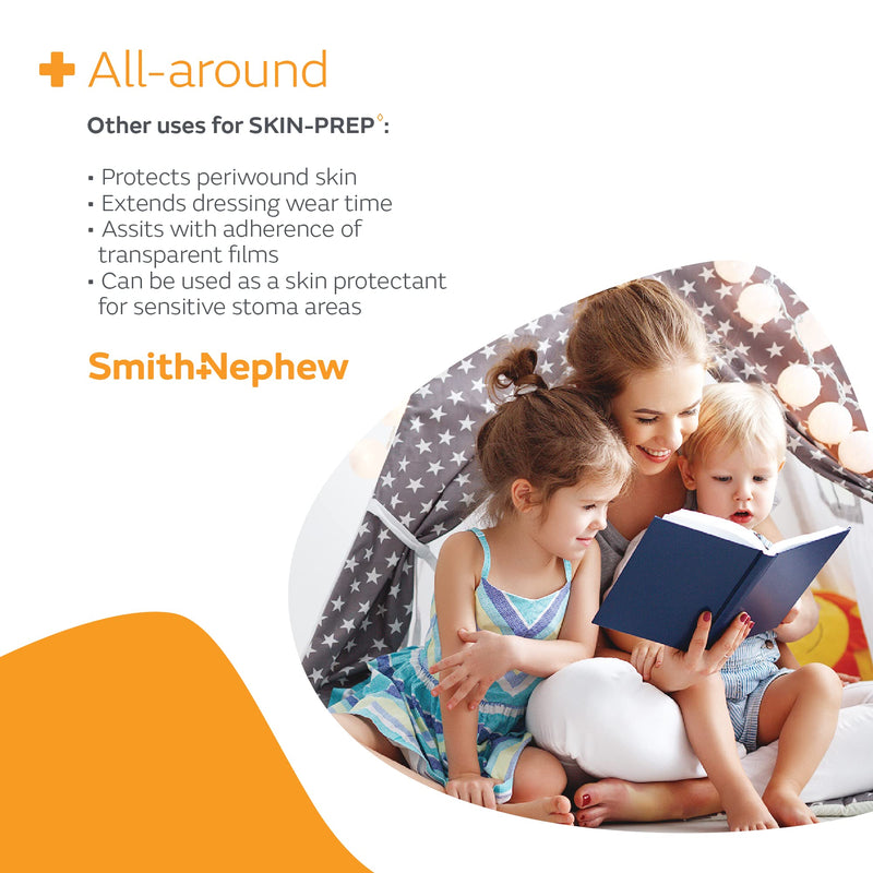 [Australia] - Smith+Nephew SKIN-PREP◊ Wipes, Protective Dressing Wipes, Skin Barrier Film, Contains Alcohol, Box of 50 