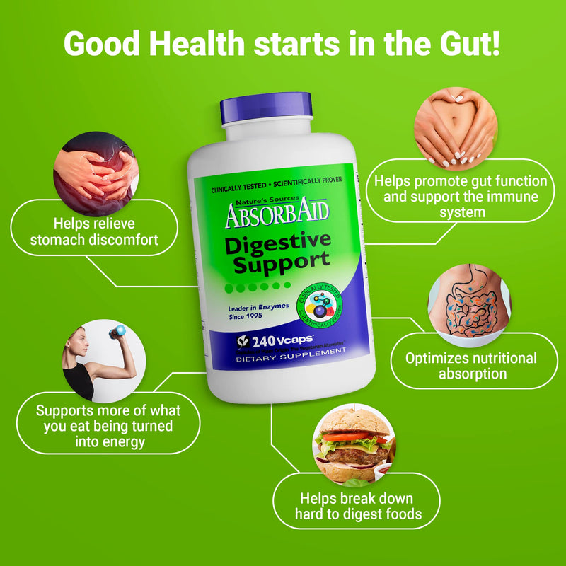[Australia] - AbsorbAid Digestive Enzymes 240 vCaps, Proven to Increase Vital Nutrient Absorption by up to 71% 