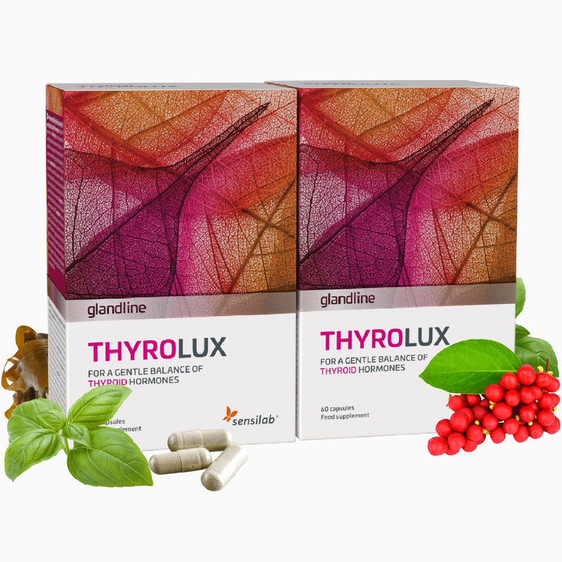 [Australia] - Sensilab Thyrolux - Thyroid - Iodine Tablets - L-Tyrosine, Iodine, Selenium, Magnesium, Schisandra, Zinc - Nutrients and Minerals - 120 Capsules - Sensilab 