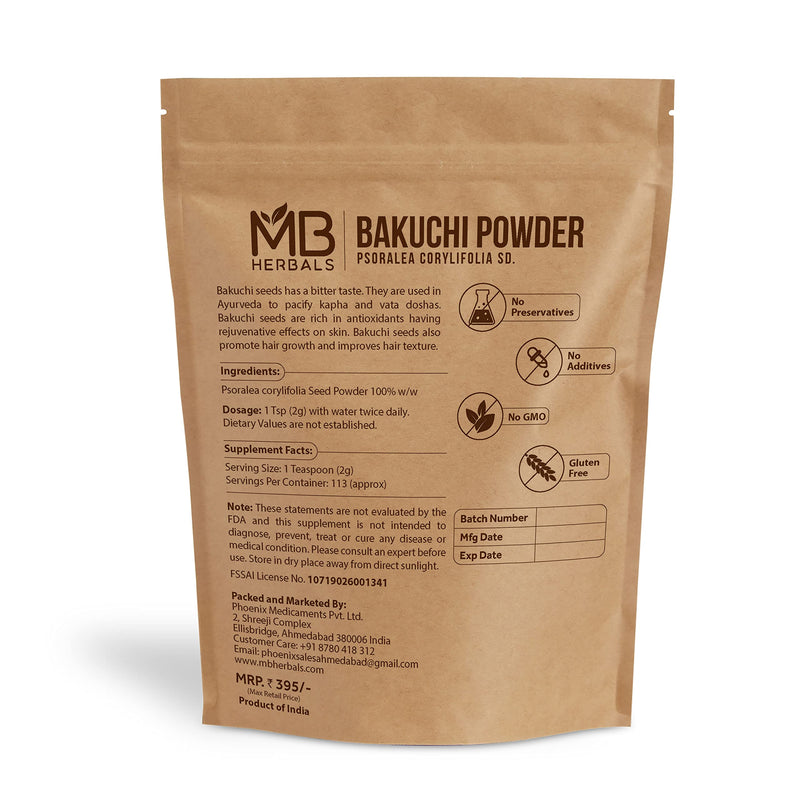[Australia] - MB Herbals Bakuchi Powder | Psoralea corylifolia Seeds Powder | Babchi | Purple Fleabane | Skin Care 