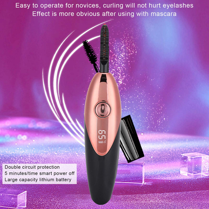 [Australia] - Long‑lasting Digital Non-toxic Electric Eyelash Curler for Professional Use (Rose red) Rose red 