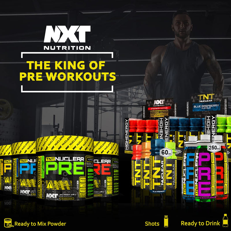 [Australia] - NXT Nutrition TNT Nuclear Pre Workout – Pre Work out Energy Drink with L-Citrulline, Beta Alanine, Arginine , 350mg Caffeine for Insane Energy, Pump, Endurance & Focus - 40 servings Mixed Candy, Vegan 