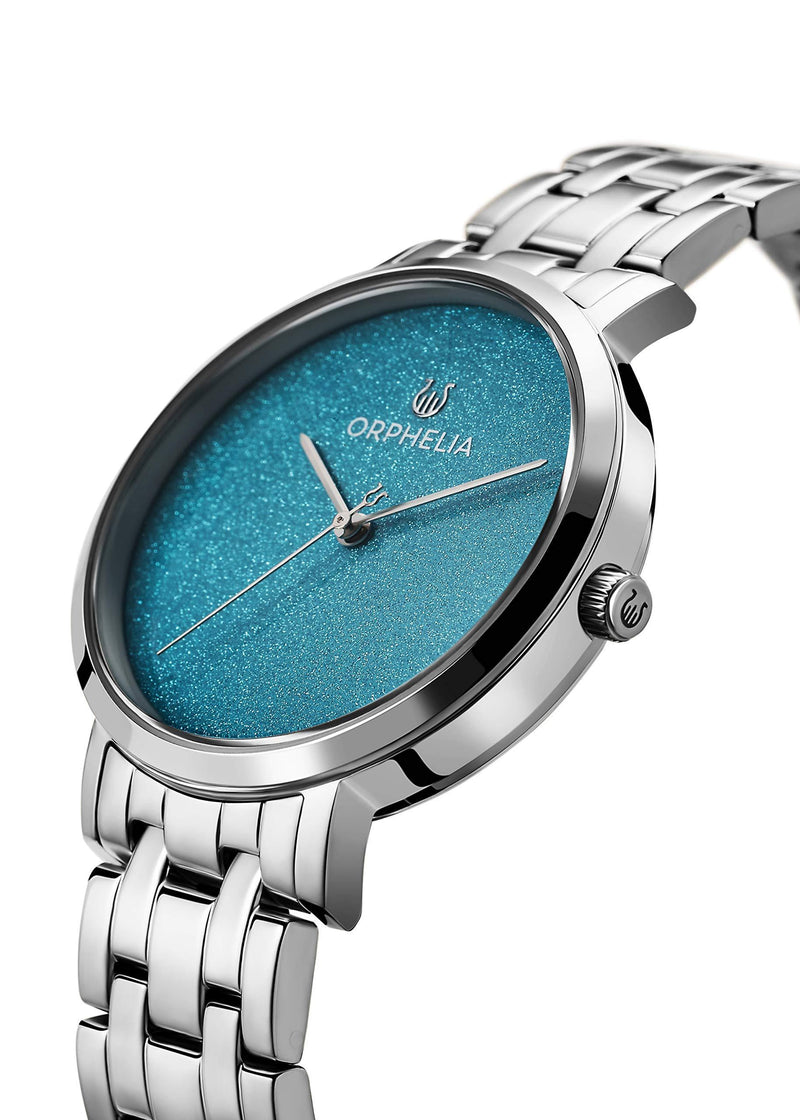 [Australia] - ORPHELIA Womens Analogue Watch Stardust Stainless steel Silver/Blue 
