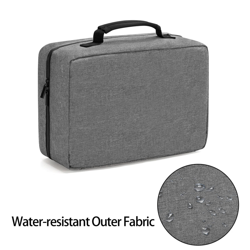 [Australia] - Trunab Small Medical Bag Empty, First aid Bag with 2 Inner Flap, Portable Emergency Kits Trauma Bag with More Storage for Medical Supplies, Grey 