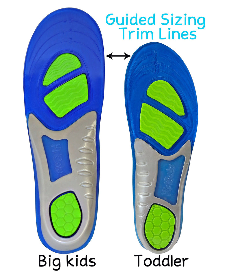 [Australia] - Children's Athletic Gel Insoles for Cushion and Comfort for Active Children ((24 cm) Kids Size 2-6) (24 CM) Kids Size 2-6 