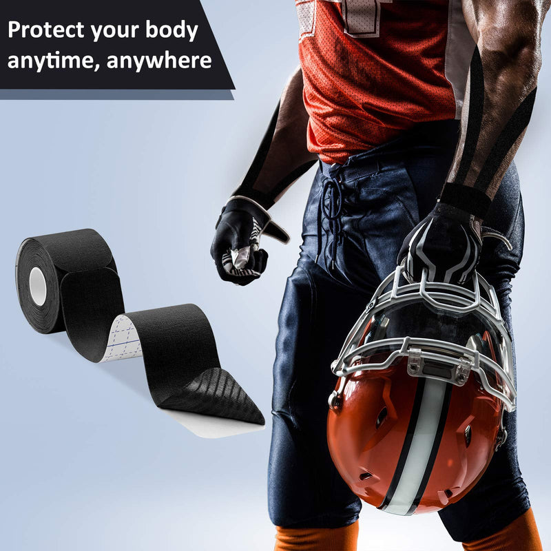 [Australia] - MUEUSS Precut Kinesiology Tape Elastic Hypoallergenic Sports Tape Waterproof Physio Tape for Pain Relief, Muscle & Joint Support (2rolls Dark Blue&Light Blue) 2rolls Dark Blue&light Blue 