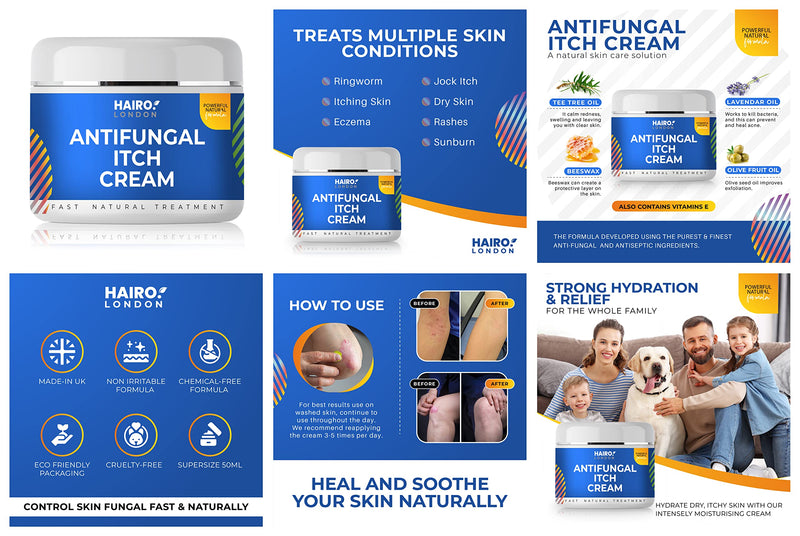 [Australia] - Anti Fungal Skin Cream | Anti Itch Cream | Jock Itch Treatment for Men and Women | Ringworm Treatment | Natural Eczema Treatment | 50g 