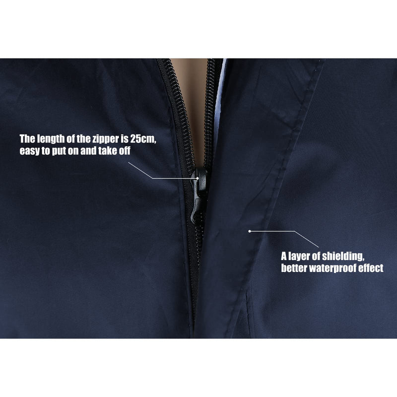 [Australia] - Anyoo Waterproof Wheelchair Poncho Cover Lightweight Rain Poncho Cape Shield with Elastics Provide Dry Protection for Wheelchairs dark blue 