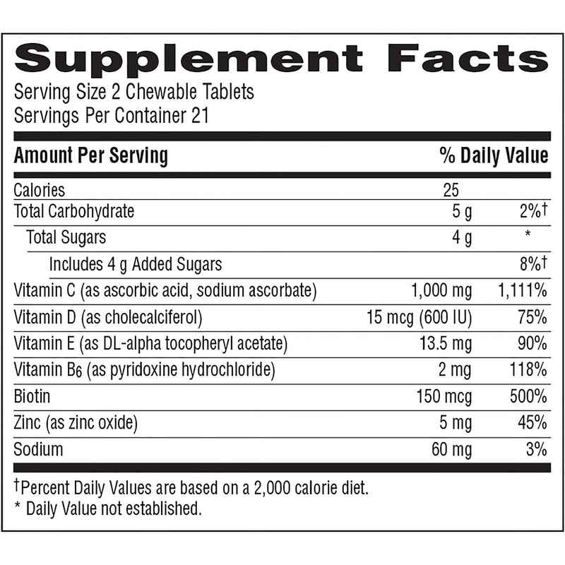 [Australia] - Emergen-C Immune+ Chewables 1000mg Vitamin C with Vitamin D Tablet, Immune Support Dietary Supplement for Immunity, Orange Blast Flavor - 42 Count 42 Count (Pack of 1) 