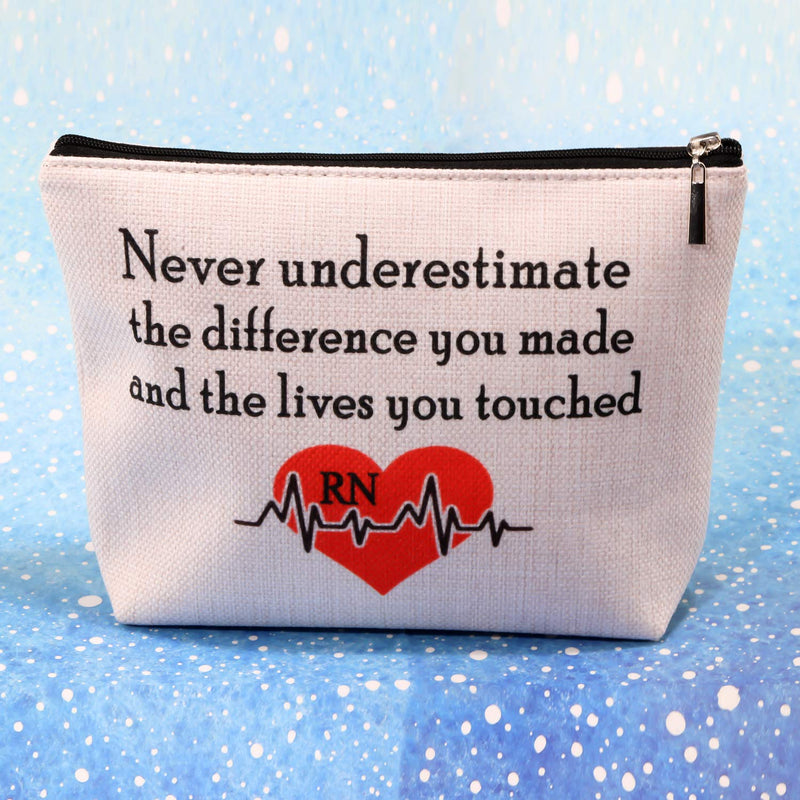 [Australia] - G2TUP Nursing Makeup Bags Registered Nurse Cosmetic Travel Pouch Bag Nurses Week Gifts Nursing School Supplies (RN) RN 