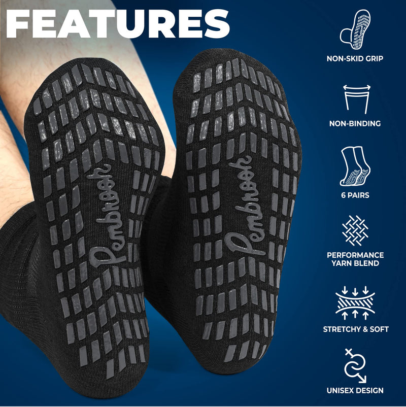 [Australia] - Pembrook Extra Wide & Diabetic Ankle Socks with Grips Bundle 
