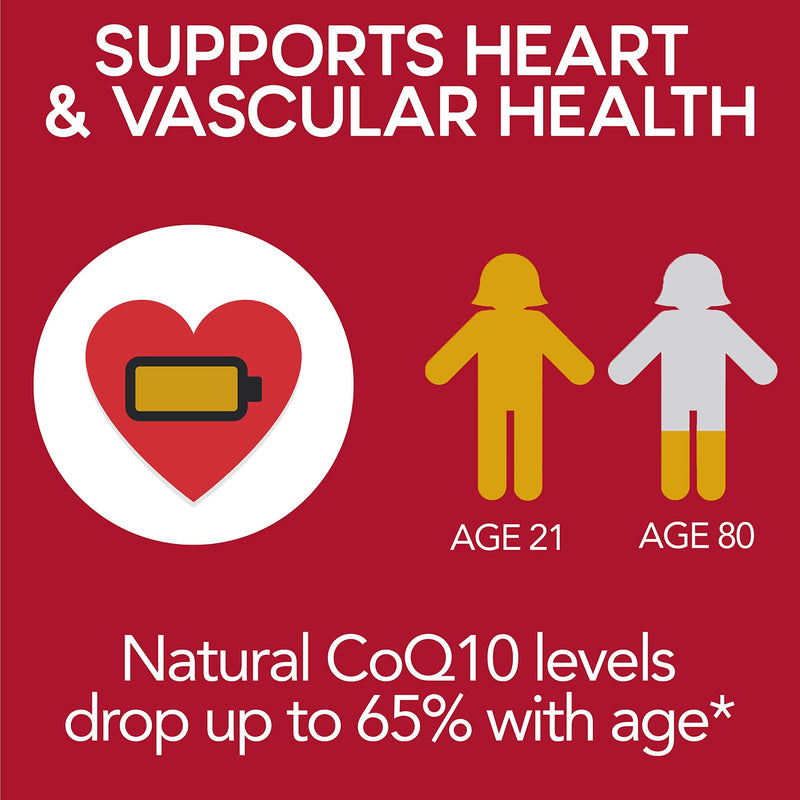 [Australia] - Qunol Mega Ubiquinol CoQ10 100mg, Superior Absorption, Patented Water and Fat Soluble Natural Supplement Form of C0Q10, Antioxidant for Heart Health, 60 Count (Pack of 1) Softgels 60 Softgels 