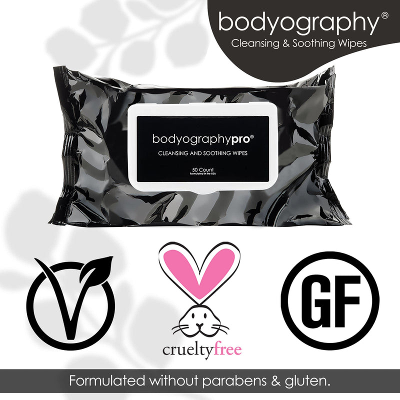 [Australia] - Bodyography Face It Cleansing & Soothing Wipes - Makeup Remover Facial Wipes - Cleanses and Nourishes 