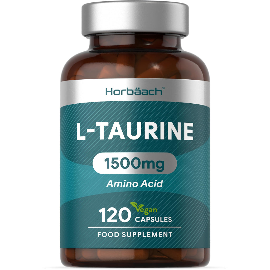 [Australia] - L-Taurine Supplement | 1500mg | 120 Vegan Capsules | Amino Acid | by Horbaach 
