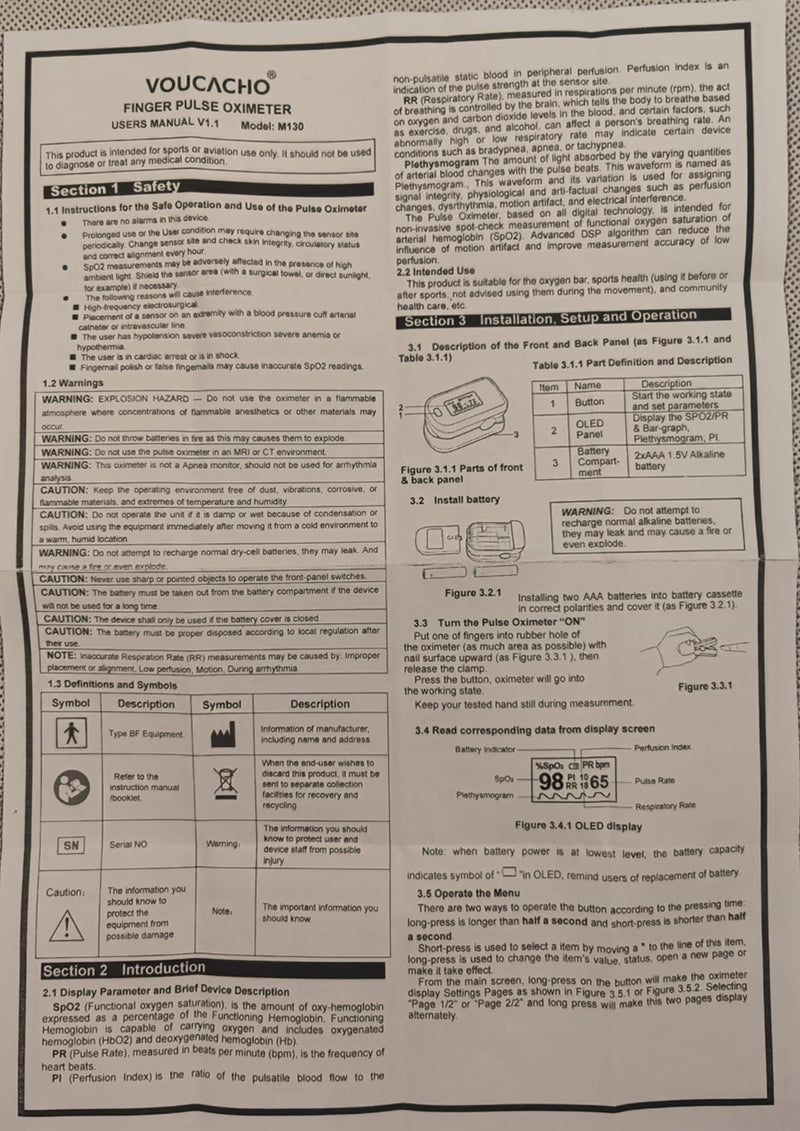 [Australia] - New Version Pulse Oximeter Fingertip, (Spo2) Blood Oxygen Saturation Monitor for Adult and Kids，OLED Display with Alarm Include Batteries, Carry Bag & Lanyard 