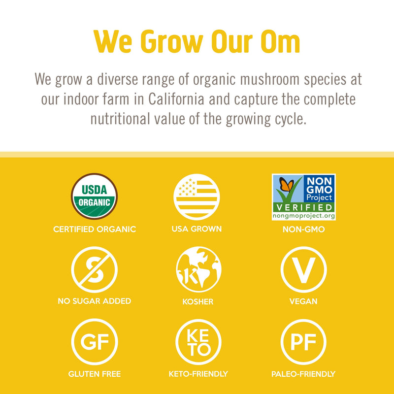 [Australia] - Om Mushroom Superfood Lion's Mane Organic Mushroom Powder, 3.5 Ounce, 50 Servings, Fruit Body and Mycelium Nootropic for Memory Support, Focus, Clarity, Nerve Health, Creativity and Mood Lion's Mane Powder 3.5 Ounce (Pack of 1) 