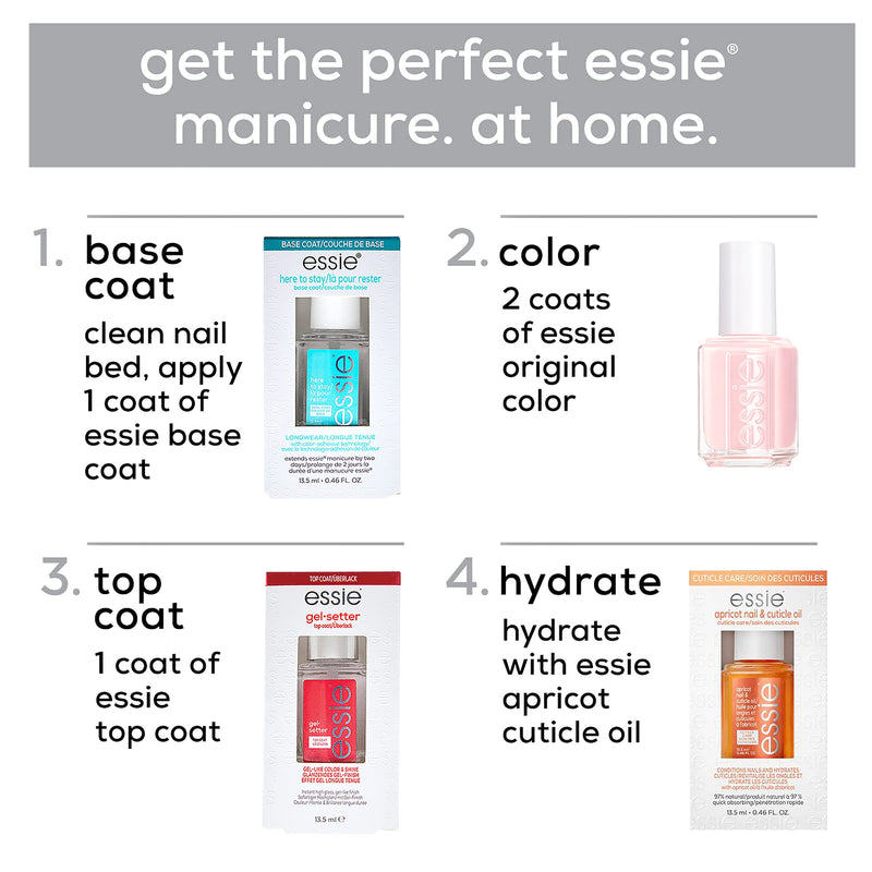 [Australia] - essie Nail Polish, Glossy Shine Finish, Ballet Slippers, Sheer Pink, 0.46 Ounces 
