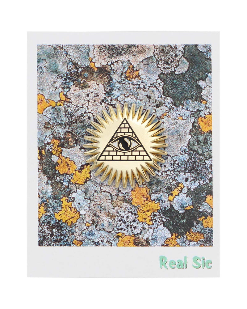 [Australia] - Real Sic Occult Pyramid & Eye Enamel Pin Mason Pin - Masonic Lapel Pin 
