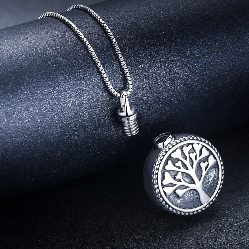 [Australia] - Urn Necklaces for Ashes Oxidized Silver 925 for Women,Cremation Jewelry for Ashes Keepsake Memorial Pendant Necklace Gifts for Best Friends A-Forever in the Heart 