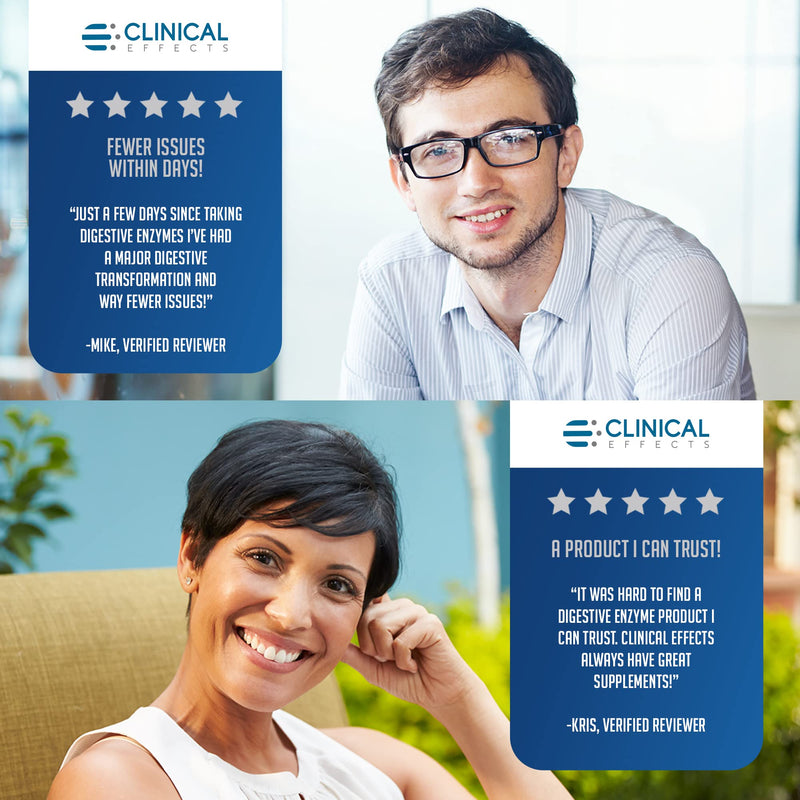 [Australia] - Clinical Effects Digestive Enzymes with Makzyme-Pro - Gut Health Enzyme and Probiotic Supplement to Support Digestion, Nutrient Absorption, Digestive Comfort - 60 Vegan Supplement Capsules - USA Made 