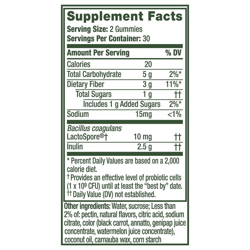 [Australia] - Align DualBiotic, Prebiotic + Probiotic for Women and Men, Help Nourish and Add Good Bacteria for Digestive Support, Natural Fruit Flavors, 60 Gummies 