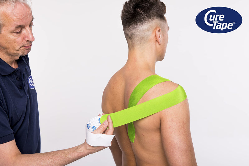 [Australia] - CureTape® Sports Kinesiology Tape | 30% Stronger Adhesion for Extreme Sporting Conditions | Waterproof & Quick Dry Viscose | Recover Faster, Train Harder! (Lime) Lime 