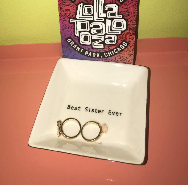 [Australia] - Best Sister Ever Gift | Jewelry Ring Holder | Elegant Trinket Tray or Dish by Simply Charmed 