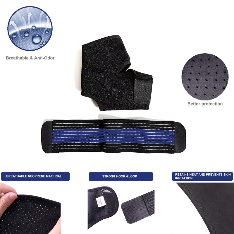 [Australia] - Ankle Brace Support for Men and Women, Adjustable Compression Ankle Protection Wrap, Breathable Stabilizer Super Elastic Ankle Supporting for Sprain, Injury Recovery, Plantar Fasciitis , One Size Fits Most (1 pcs) 